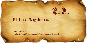 Milis Magdolna névjegykártya
