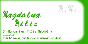 magdolna milis business card